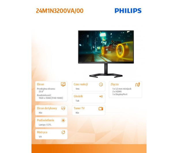 Philips 23,8'' 24M1N3200VA/00 Czarny - 1376593 - zdjęcie 7